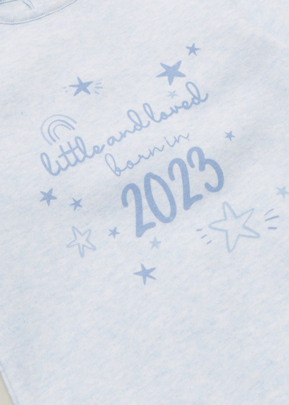 Baby Blue Born in 2023 Sleepsuit (Tiny Baby-18mths)
