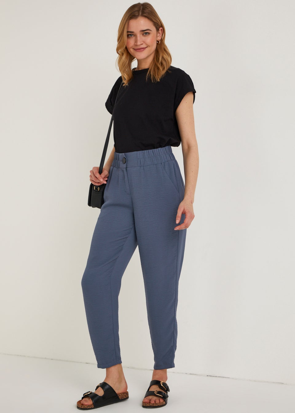 Blue Tapered Trousers