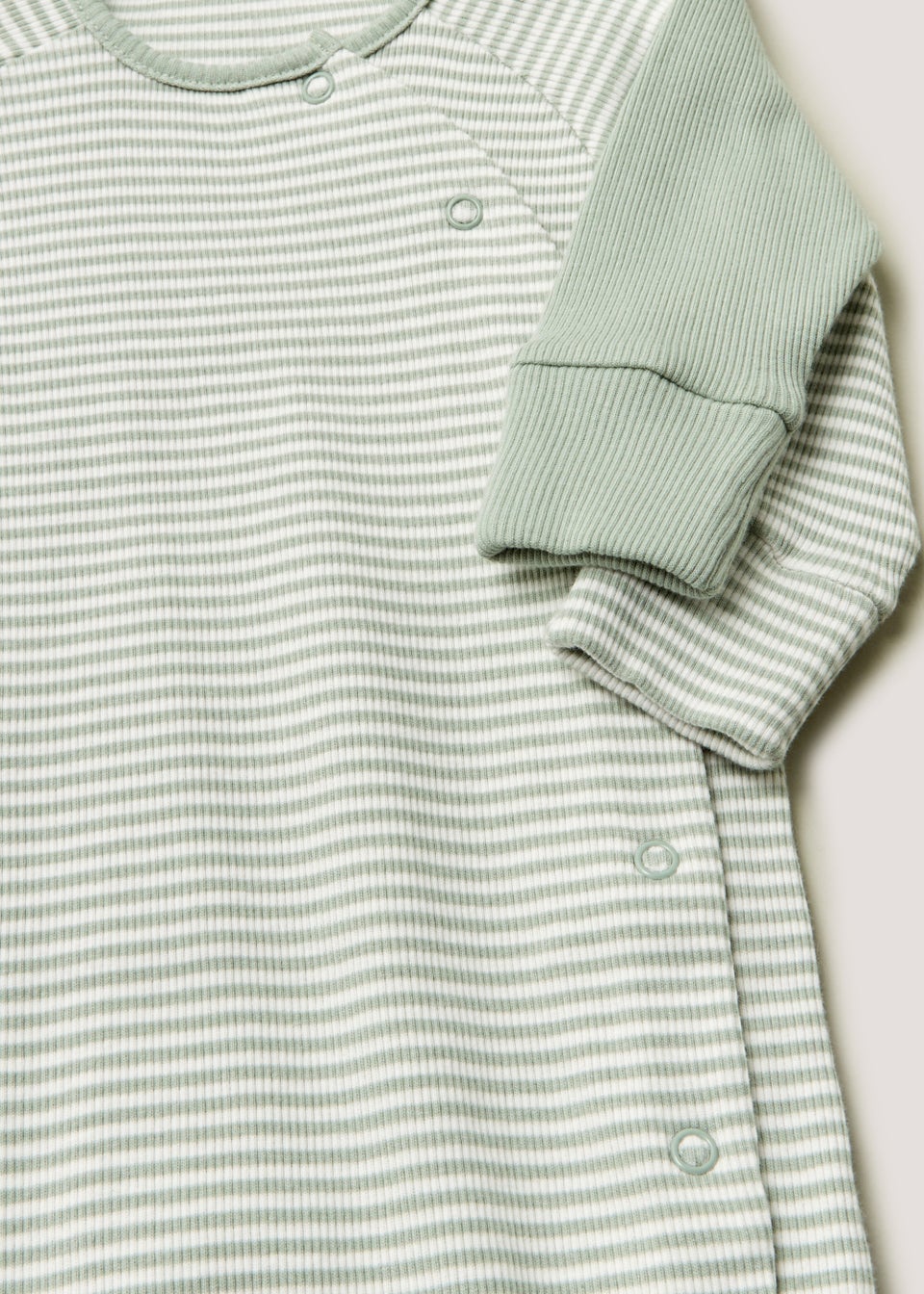 Sage green baby grow top