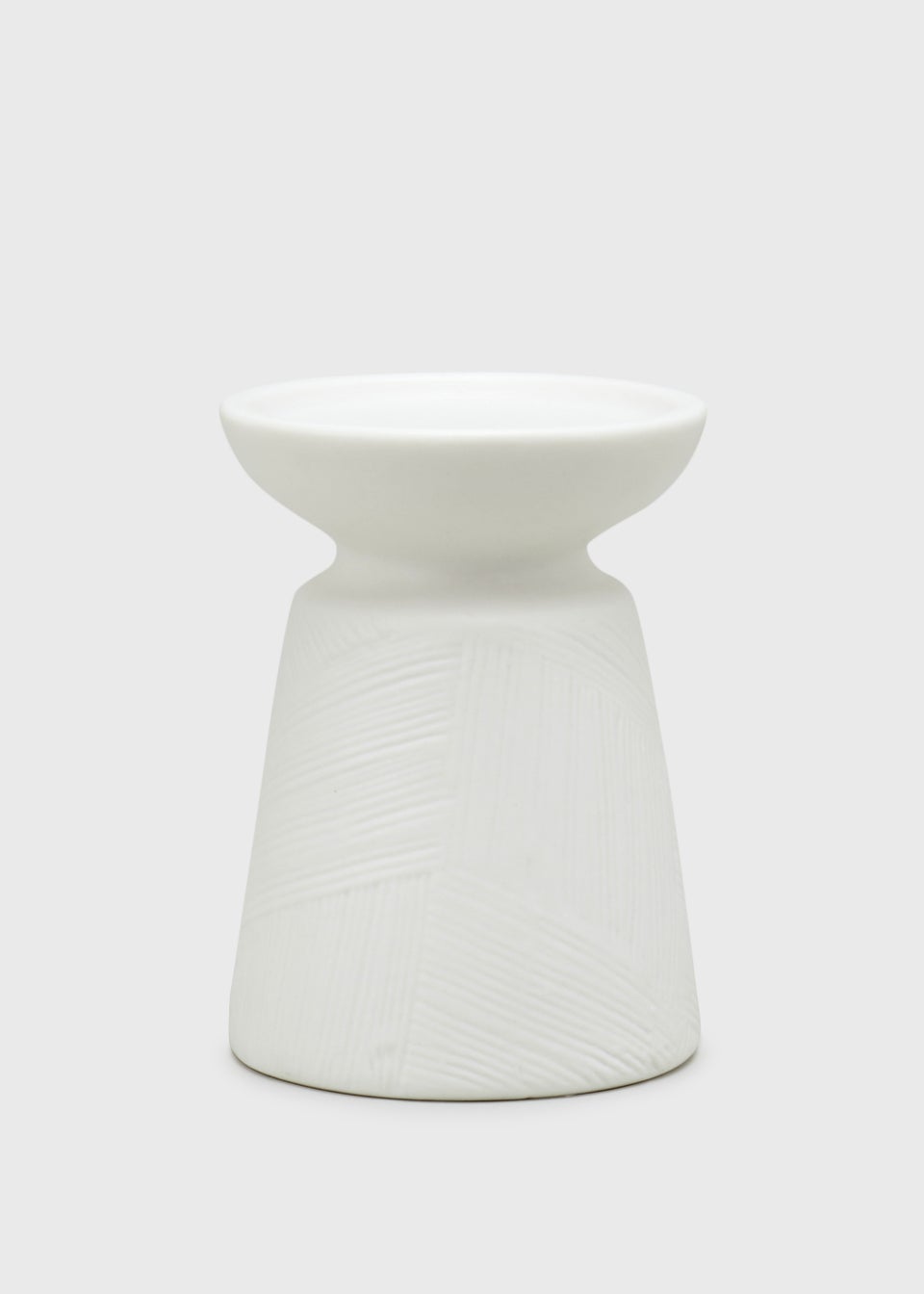 Cream Stoneware Small Candle Holder (11cm x 8cm)