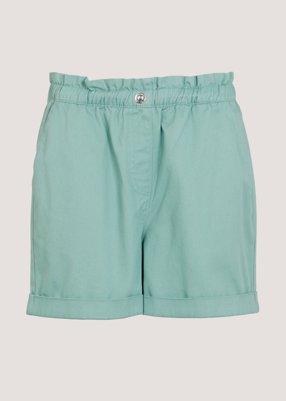 Mint green denim shorts cheap