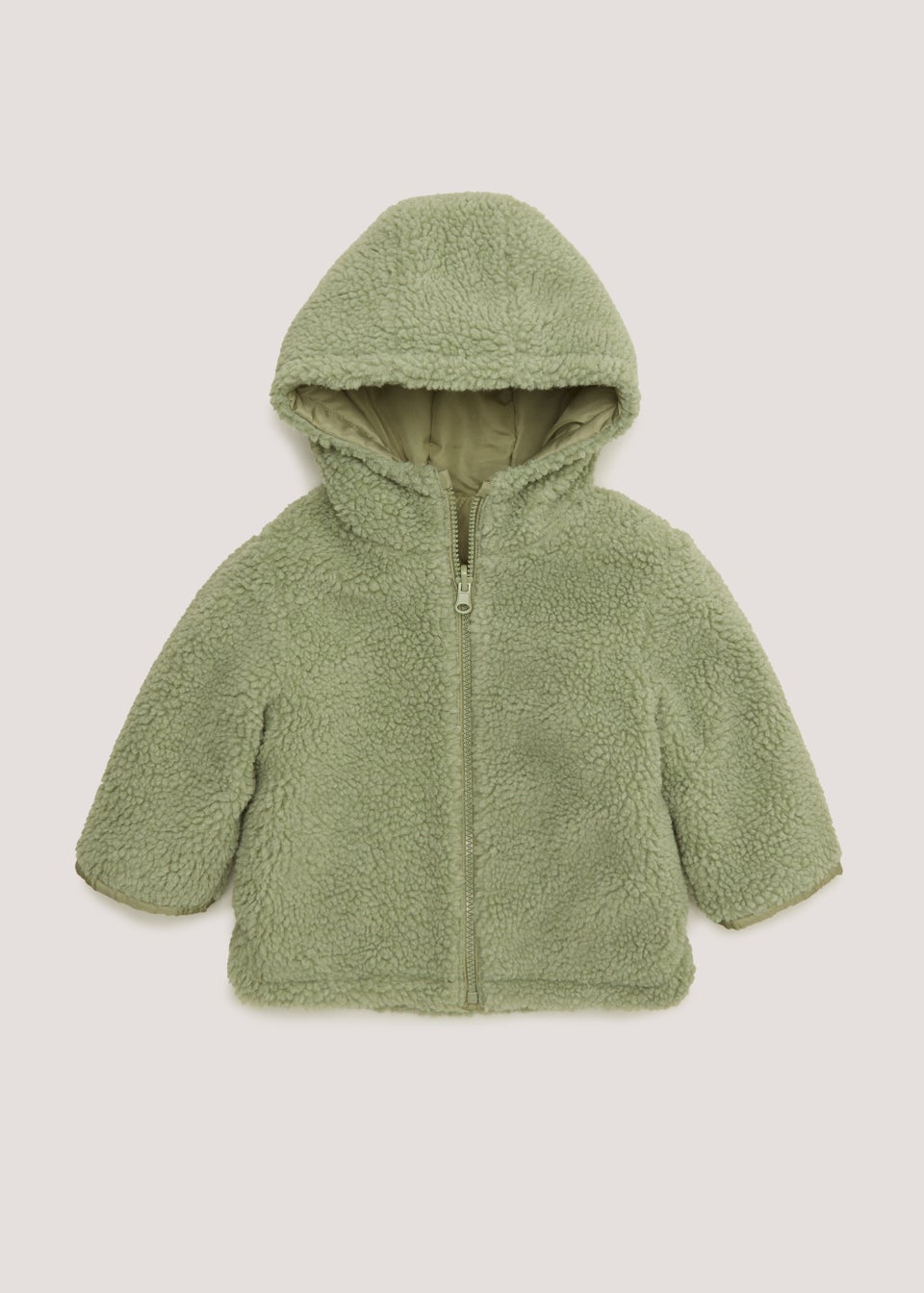 Boys Khaki Reversable Padded Borg Jacket (9mths-6yrs)