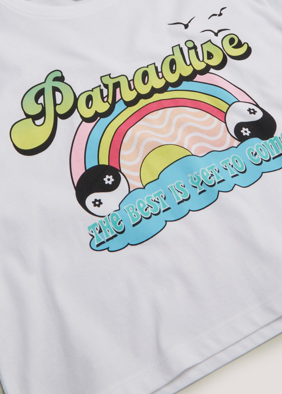 Girls Candy Couture White Paradise T-Shirt (9-16yrs)