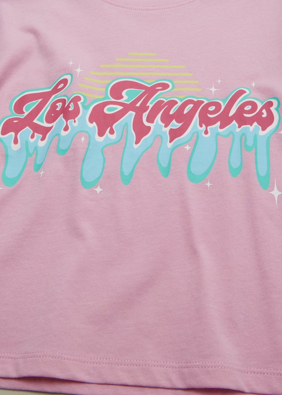 Girls Candy Couture Pink Los Angeles T-Shirt (9-16yrs) - Matalan