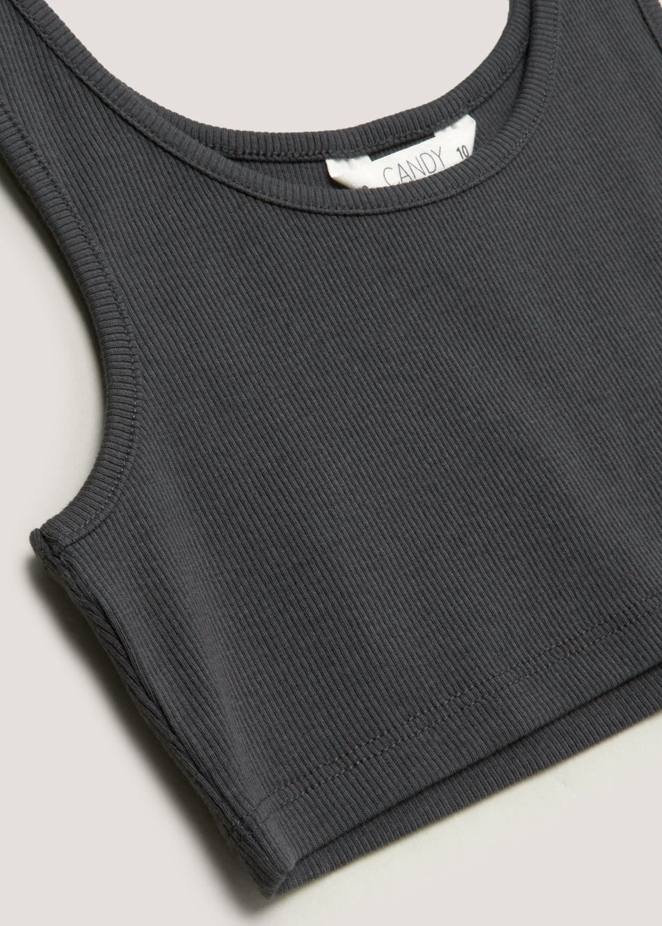 Girls Candy Couture Charcoal Bralette (9-16yrs)