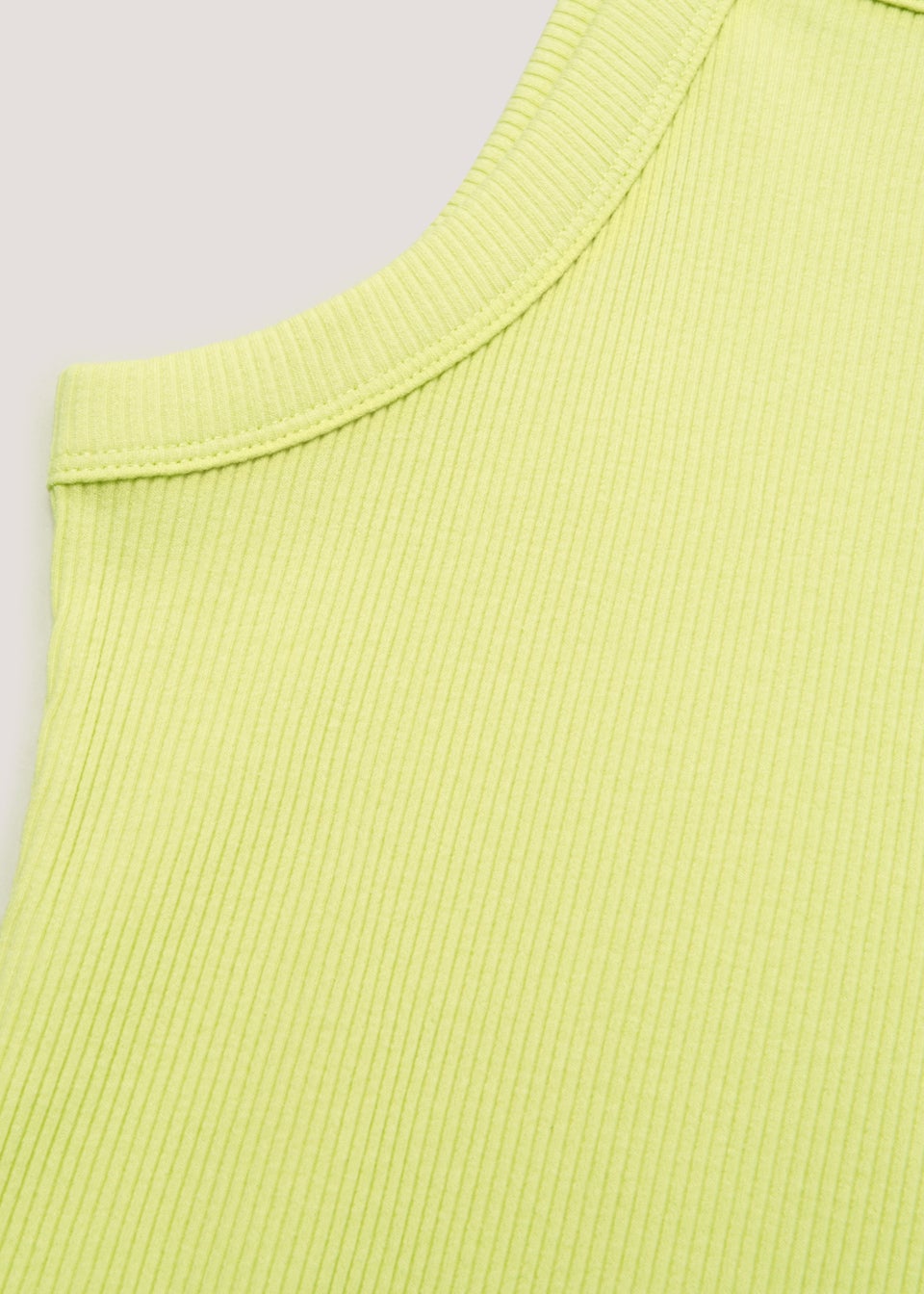 Girls Candy Couture Lime Ribbed Dress (9-16yrs)