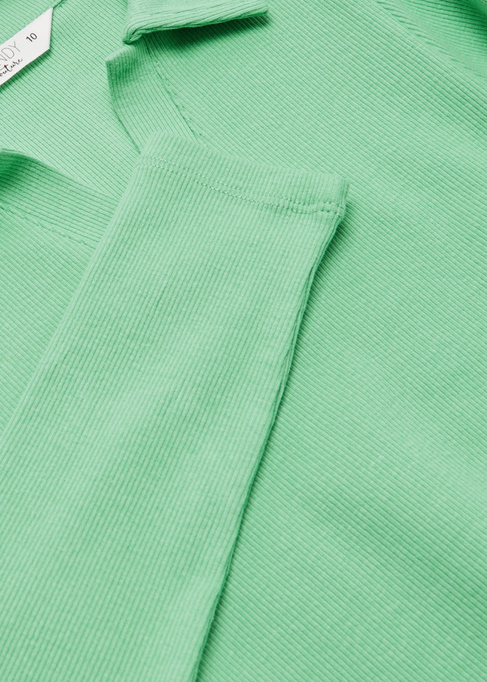 Girls Candy Couture Green Ribbed Dress (9-16yrs)