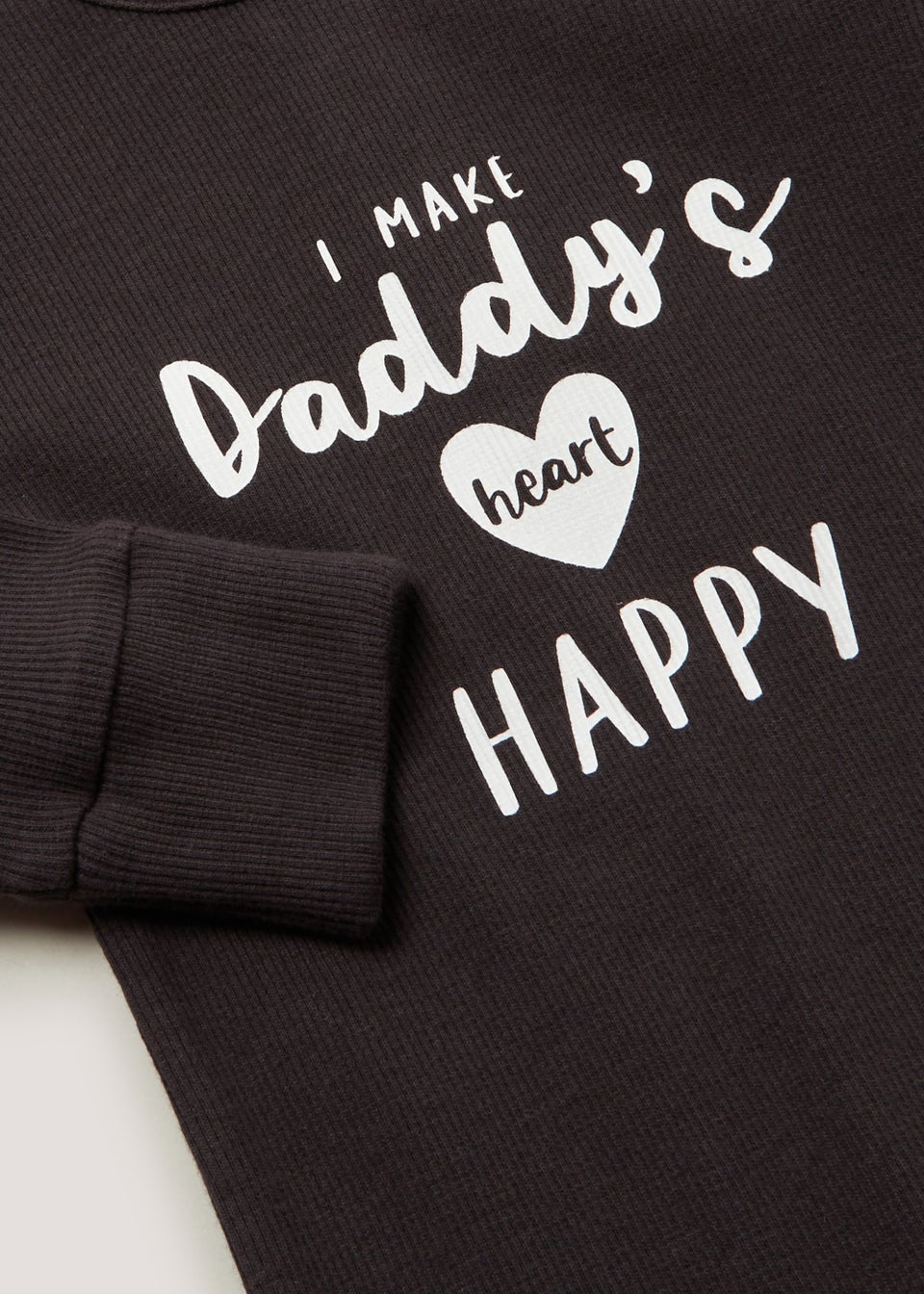 Baby Black Daddy Sleepsuit (Tiny Baby-18mths)