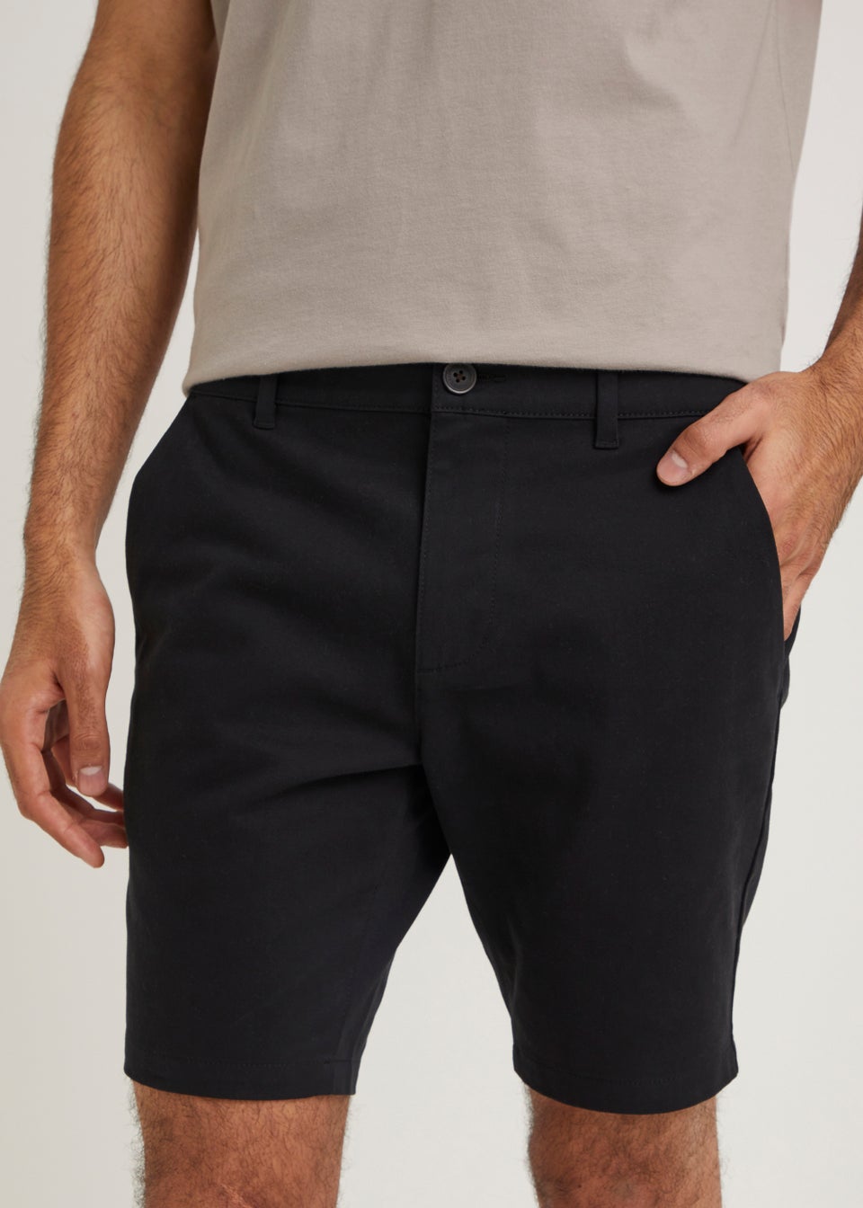 Black Slim Fit Chino Shorts - Matalan