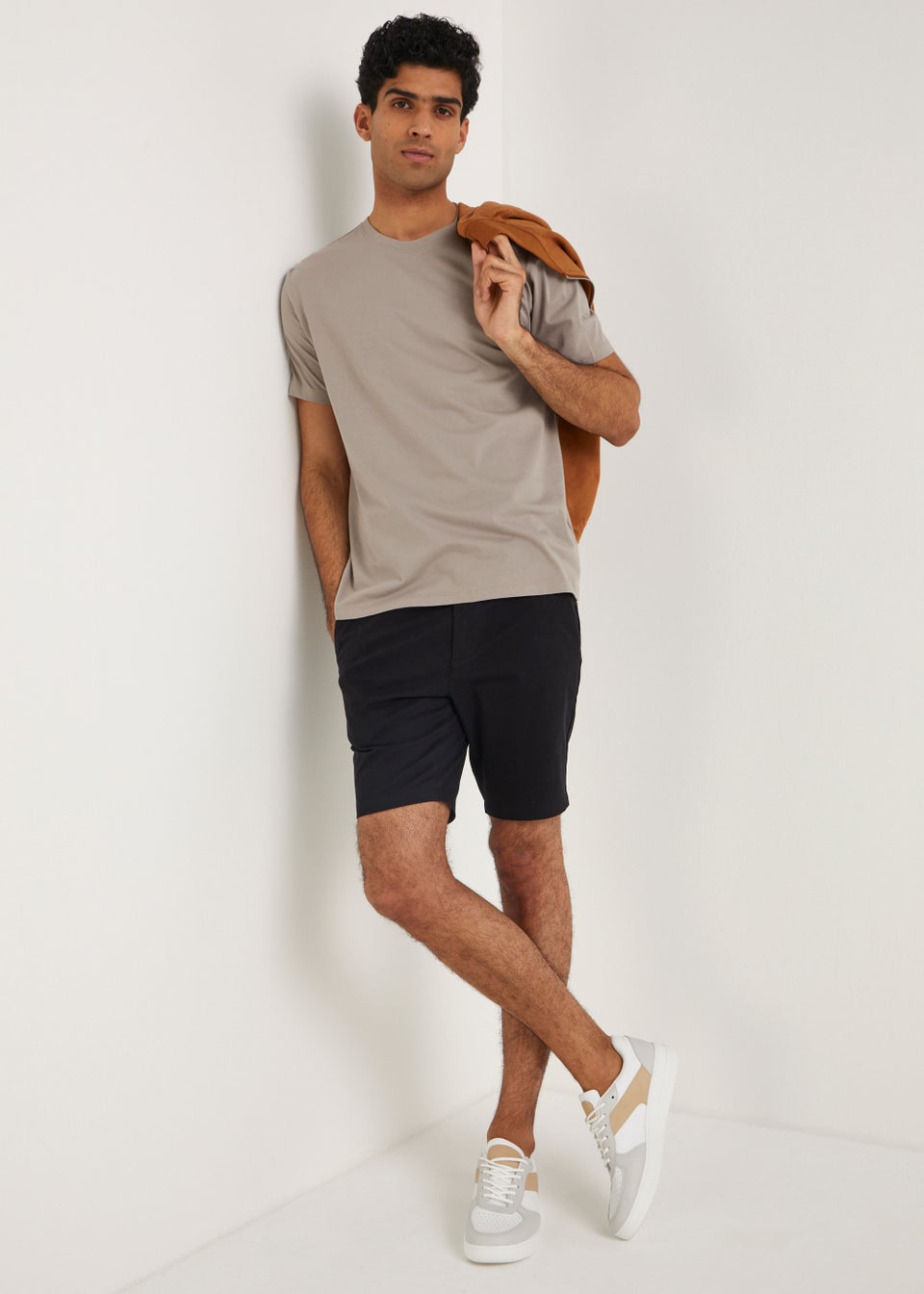 Black Slim Fit Chino Shorts