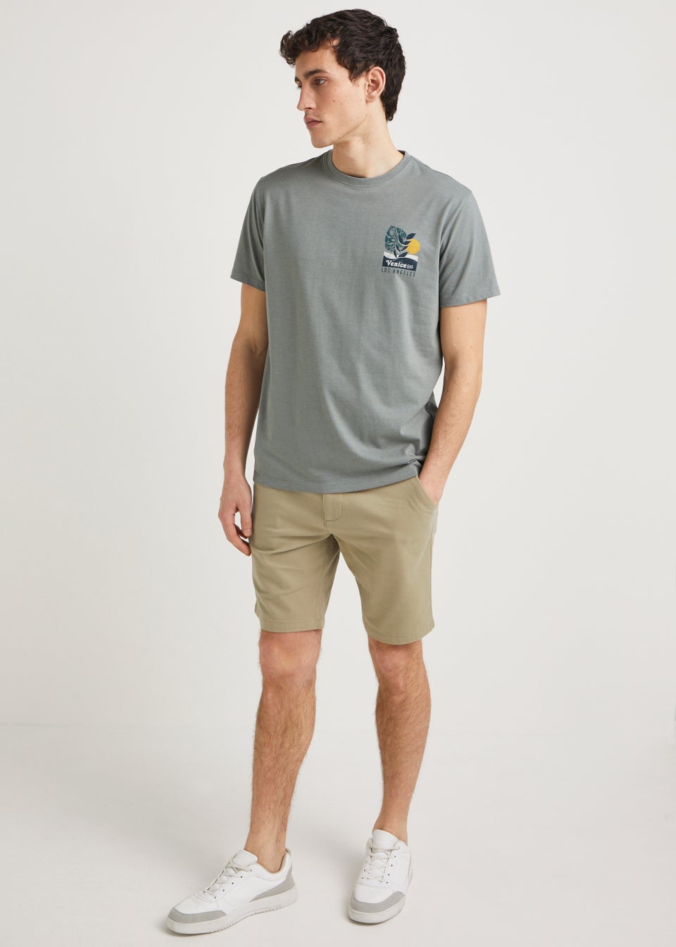 Stone Straight Fit Chino Shorts