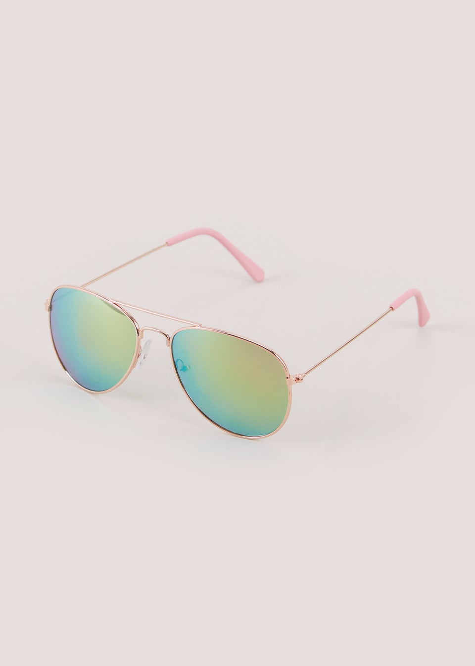Pink plastic aviator sunglasses deals