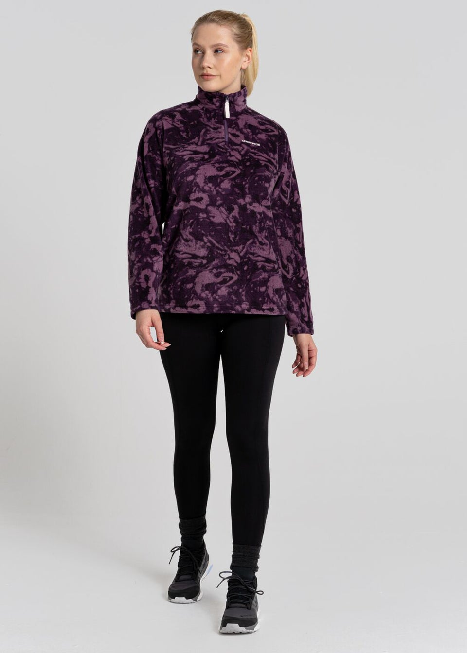 Craghoppers Damson Print Lani Half Zip Fleece