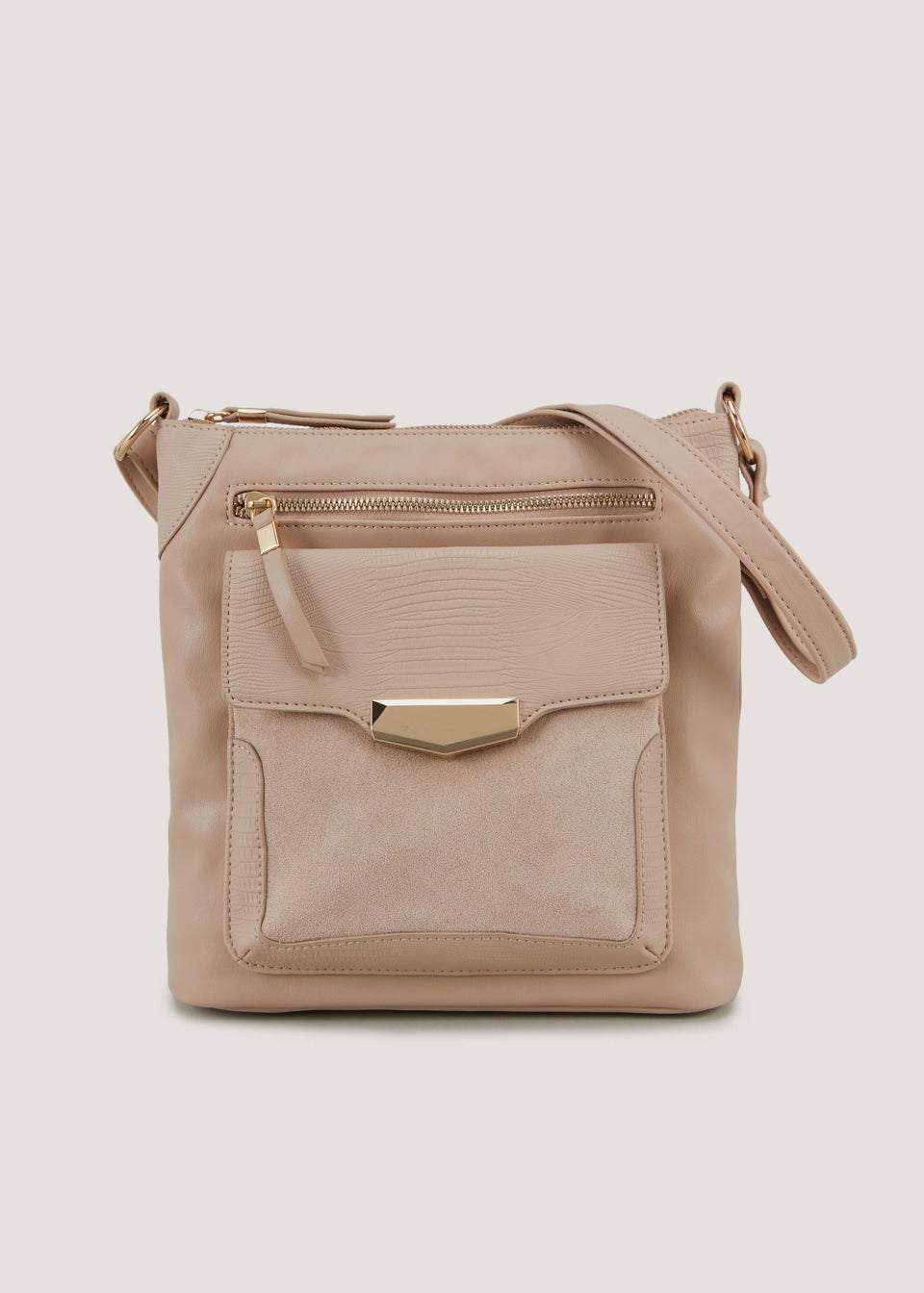 Nude cross body shop bag