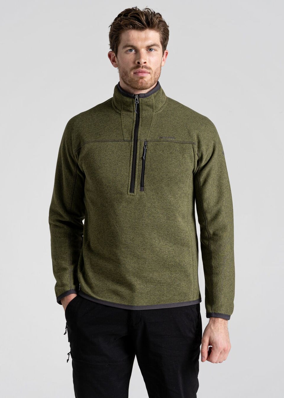 Craghoppers Green Marl Torney Half Zip Jacket Matalan