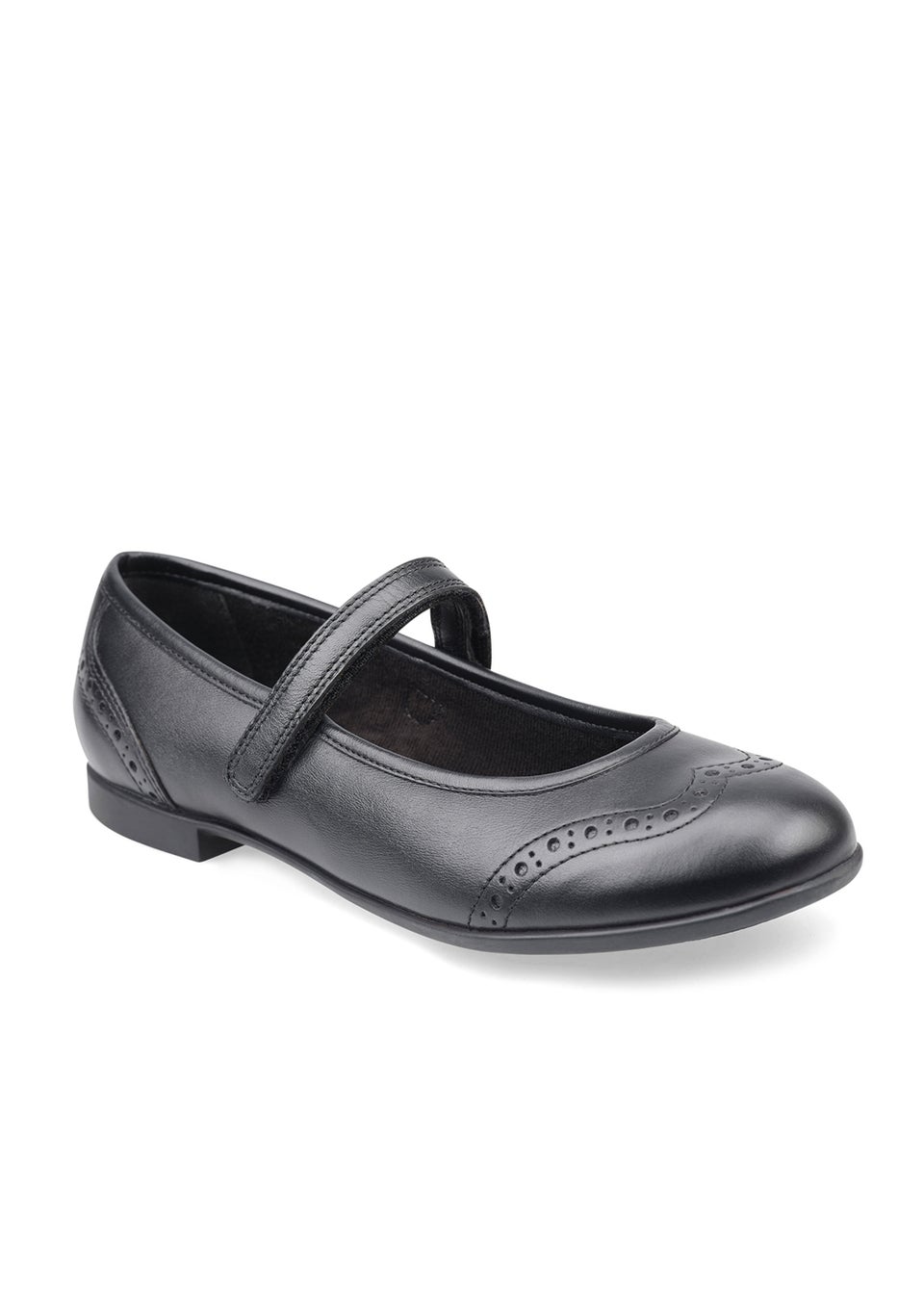 Start-Rite Black Impress Leather School Shoes (Standard Fit)