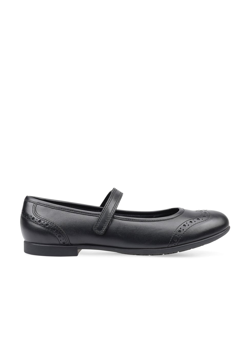 Start-Rite Black Impress Leather School Shoes (Standard Fit)