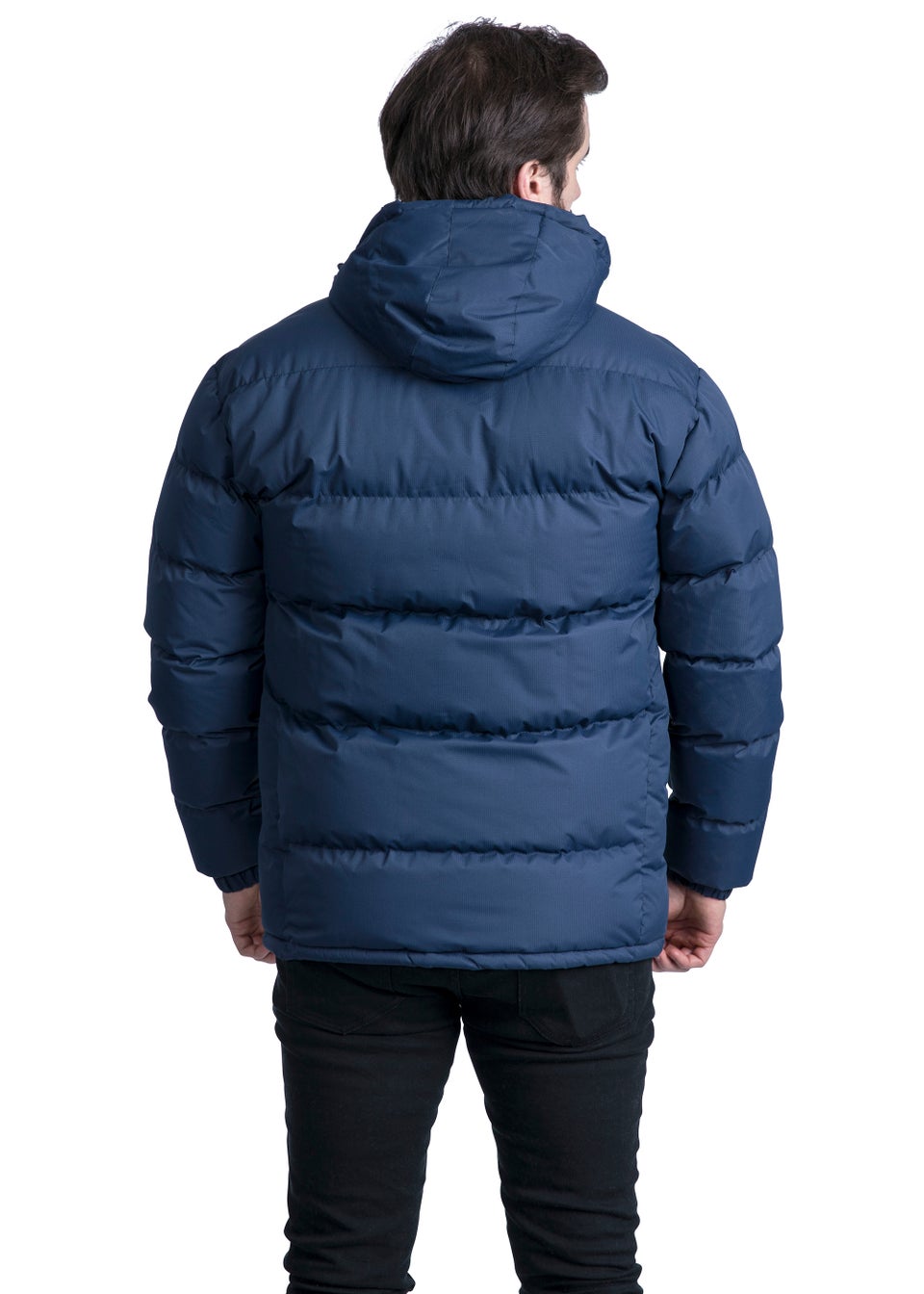 Trespass mens clip outlet padded hooded jacket navy