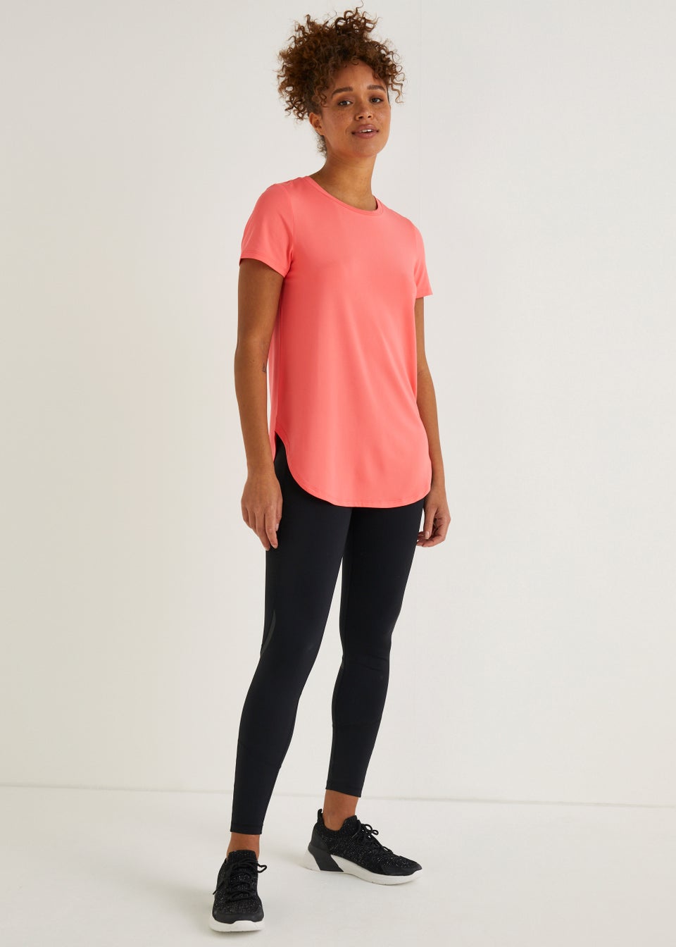 Souluxe Coral Longline Sports T-Shirt