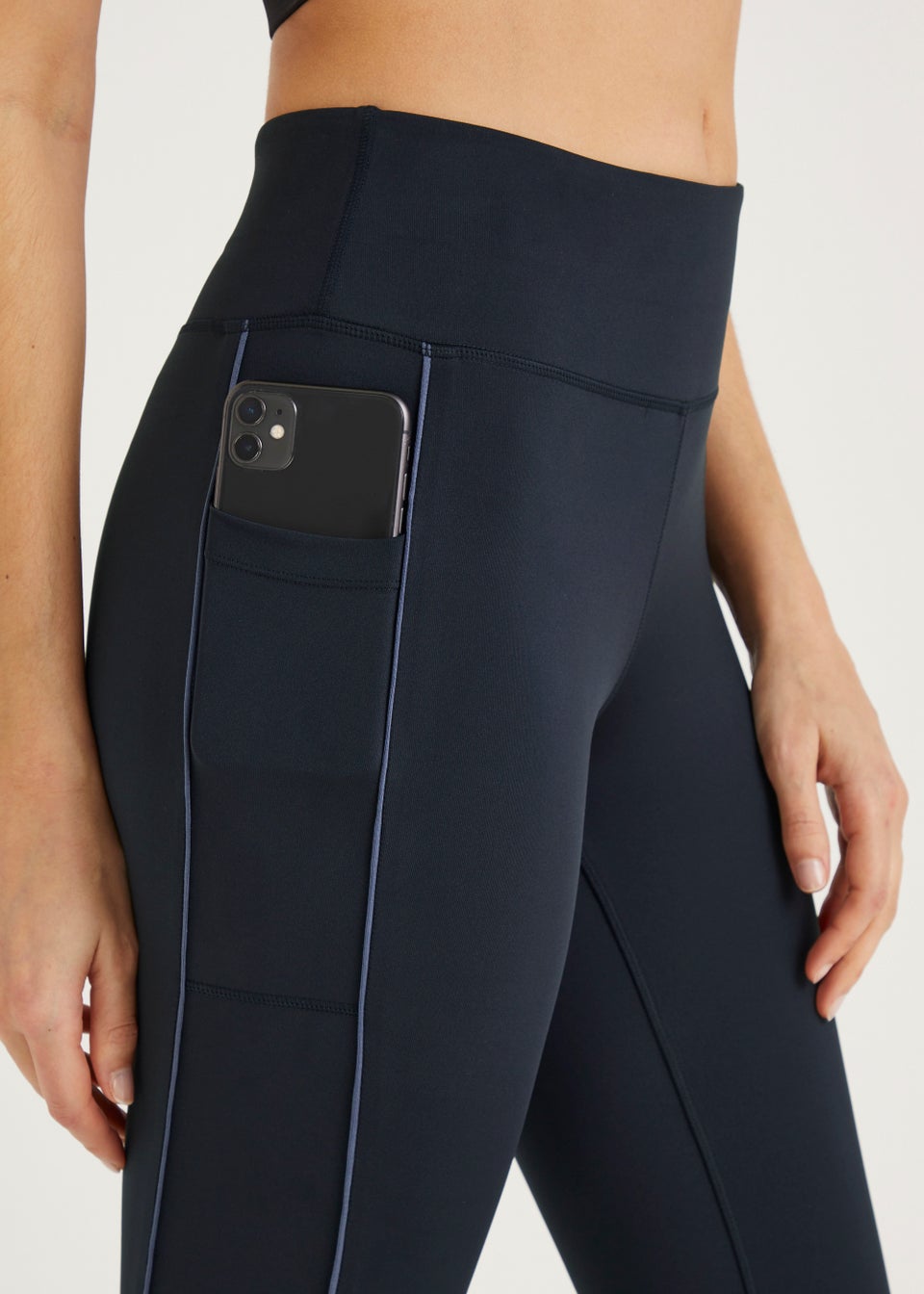 Navy capri sports leggings sales