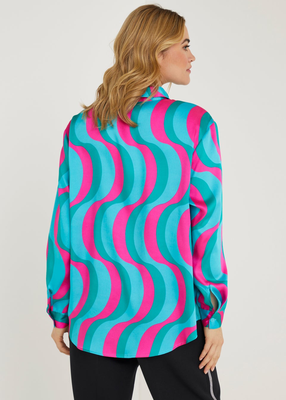 Be Beau Multicoloured Swirl Satin Shirt
