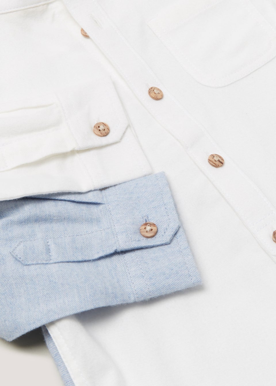 Boys 2 Pack Grandad Collar Shirts (9mths-6yrs)