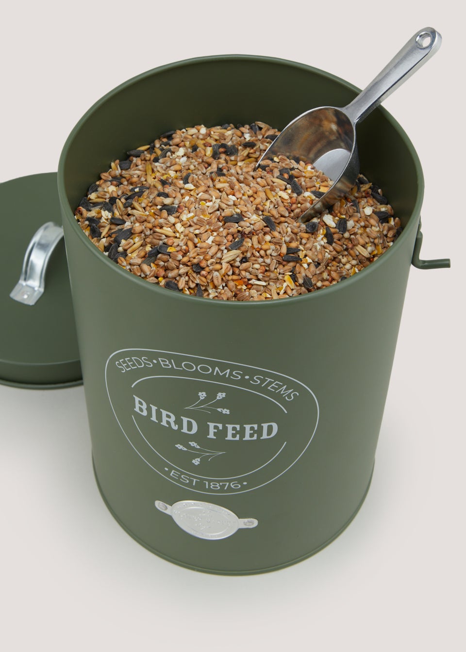 Green Bird Seed Tin (18cm x 18cm x 25cm)