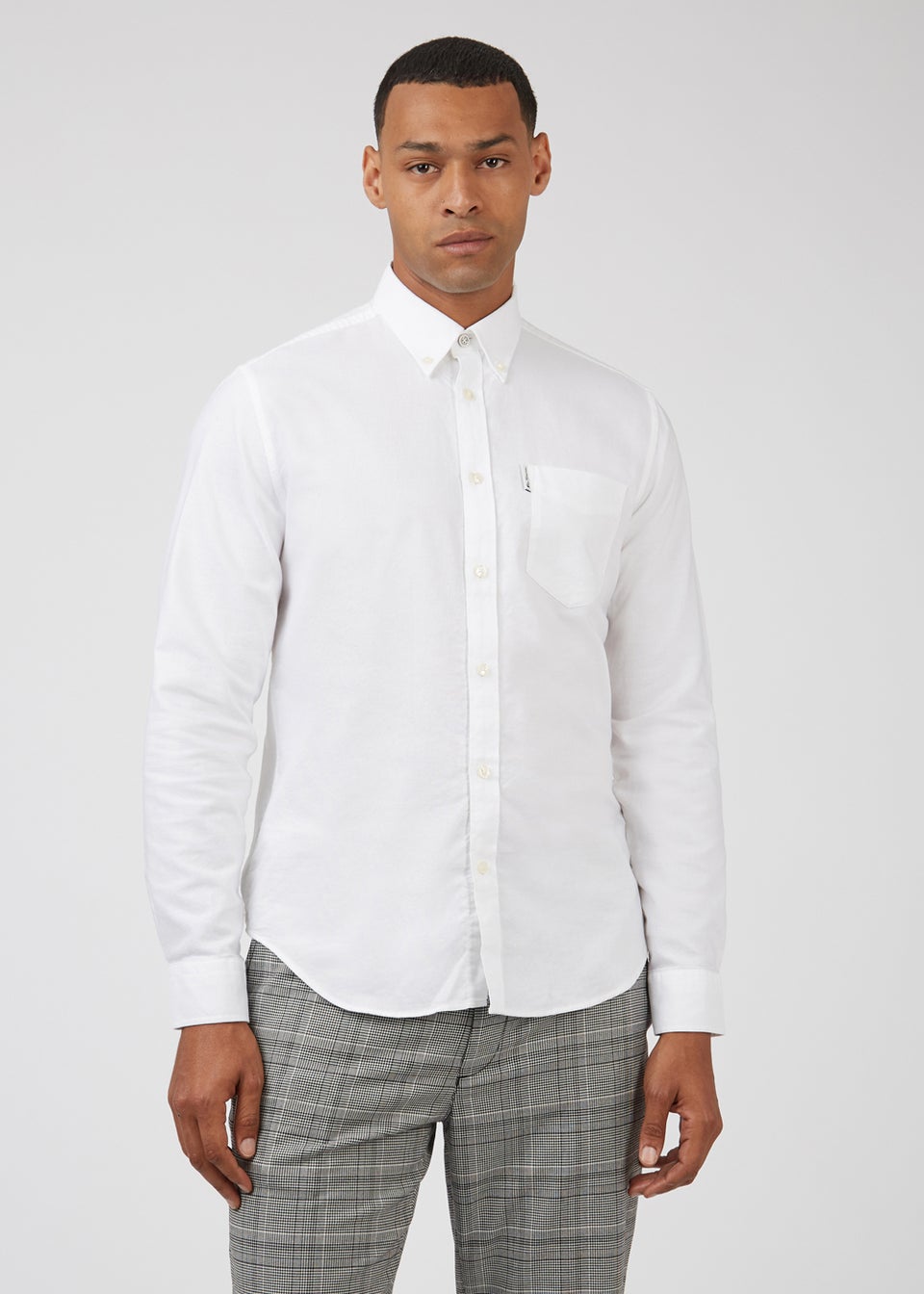 Ben Sherman White Organic Cotton Regular Fit Oxford Shirt