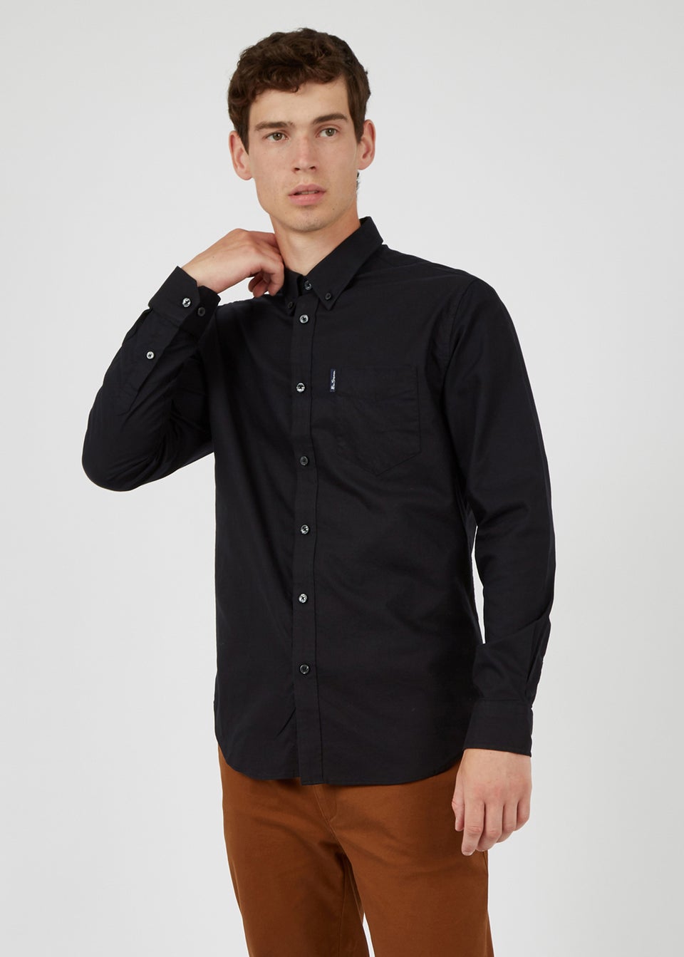 Ben Sherman Black Organic Cotton Regular Fit Oxford Shirt