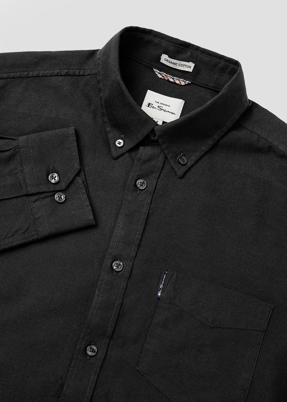 Ben Sherman Black Organic Cotton Regular Fit Oxford Shirt