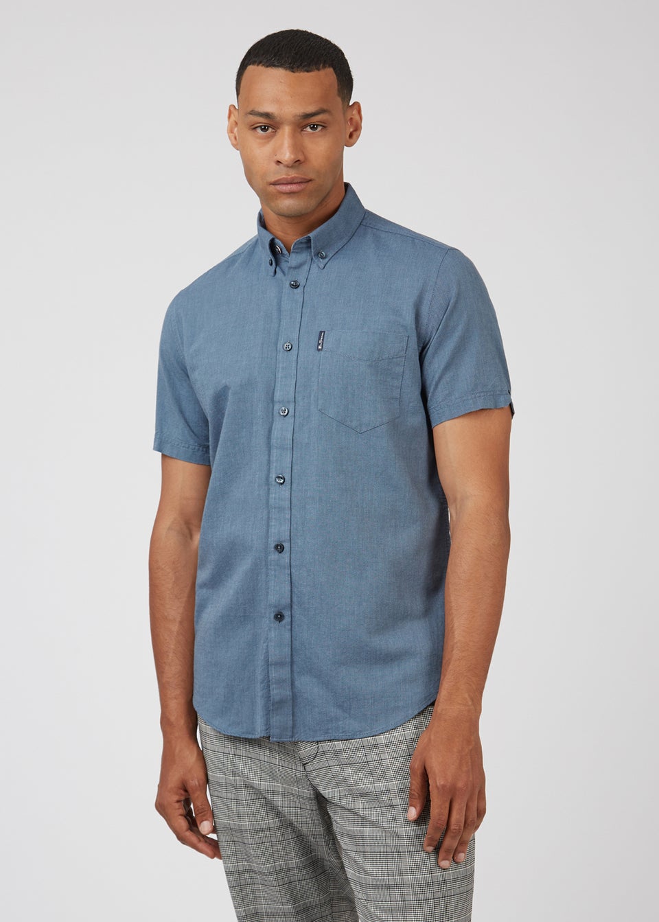 Ben Sherman Oxford Mens Blue/White Shirt