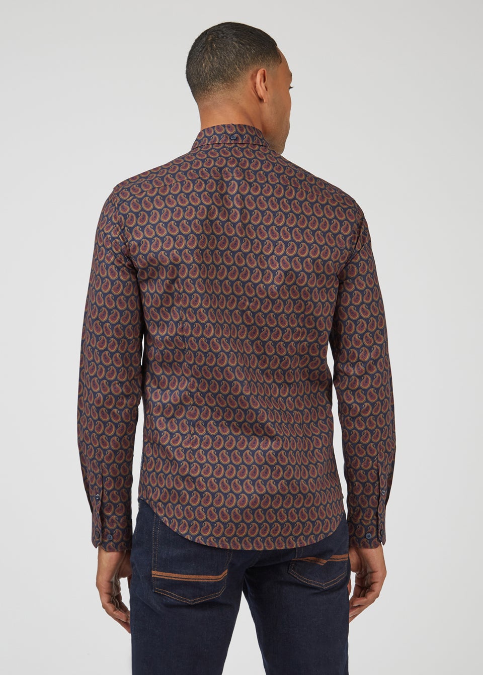 Ben Sherman Paisley Print 100% Cotton Slim Fit Shirt