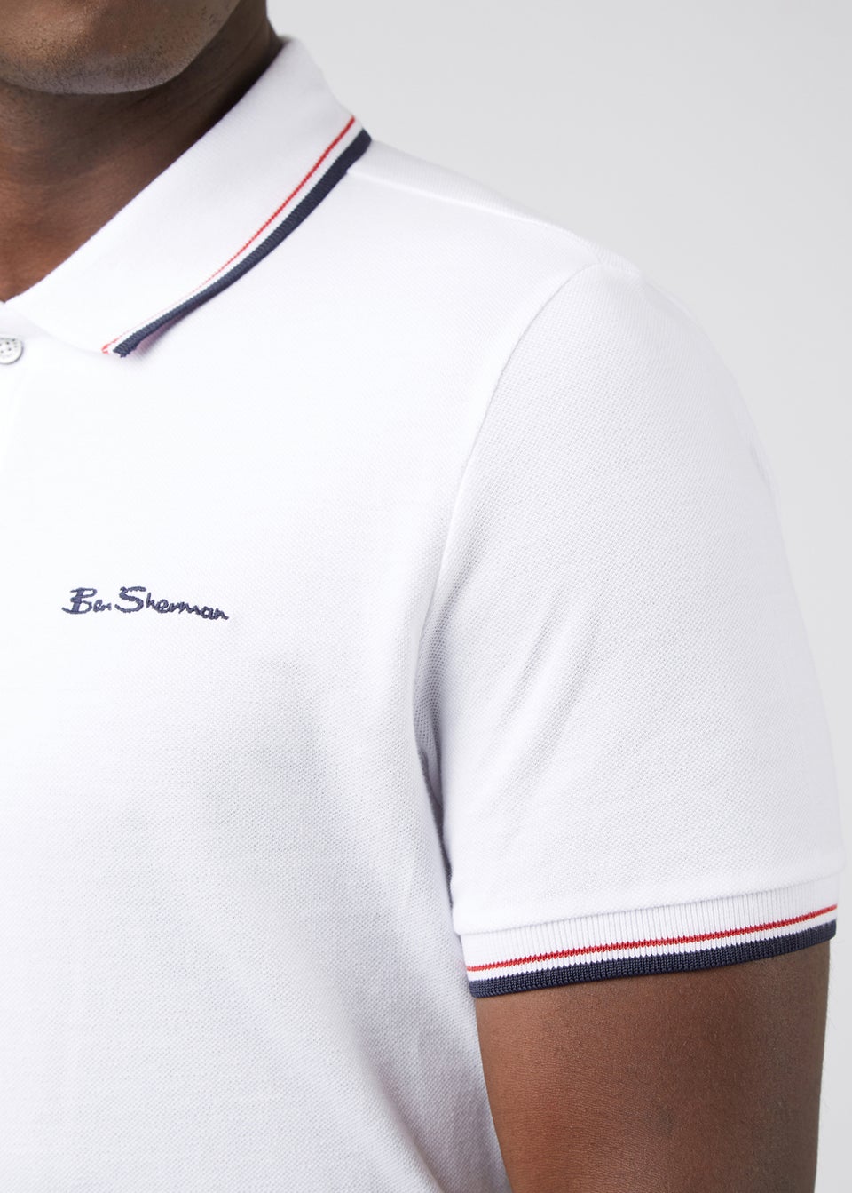 Ben Sherman White Signature Polo Shirt