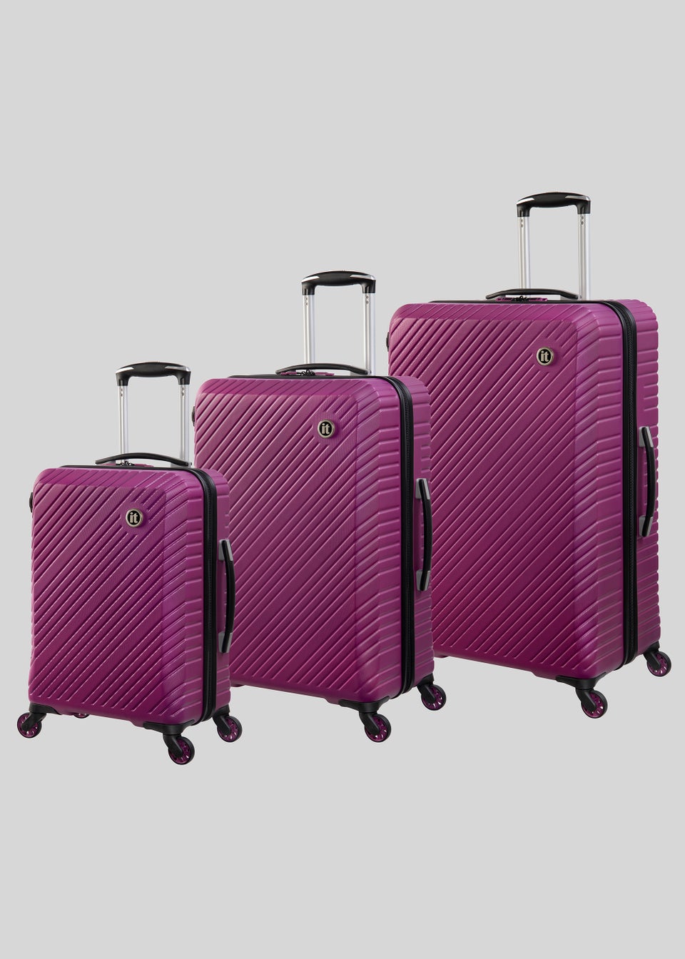 IT Luggage Purple Hard Shell Suitcase Matalan