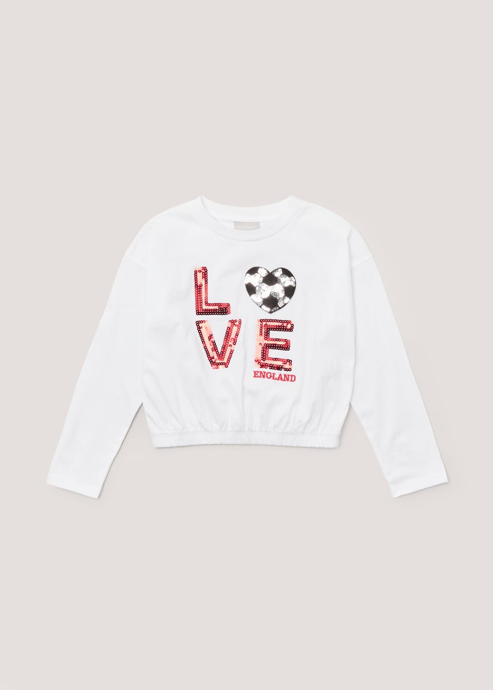 Girls White England Print T-Shirt (4-13yrs)