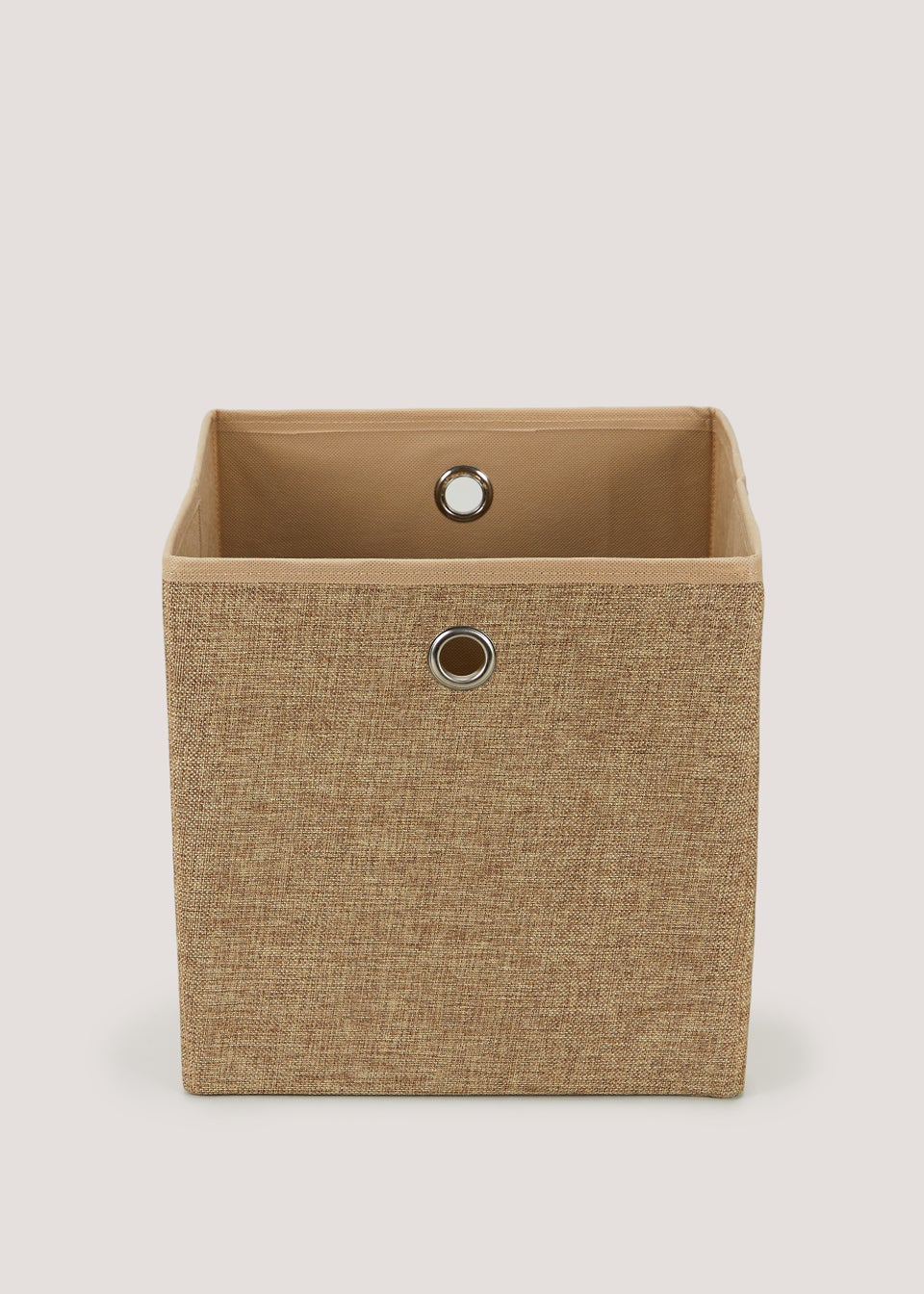 Taupe Foldable Storage Box (27cm x 27cm x 27cm)