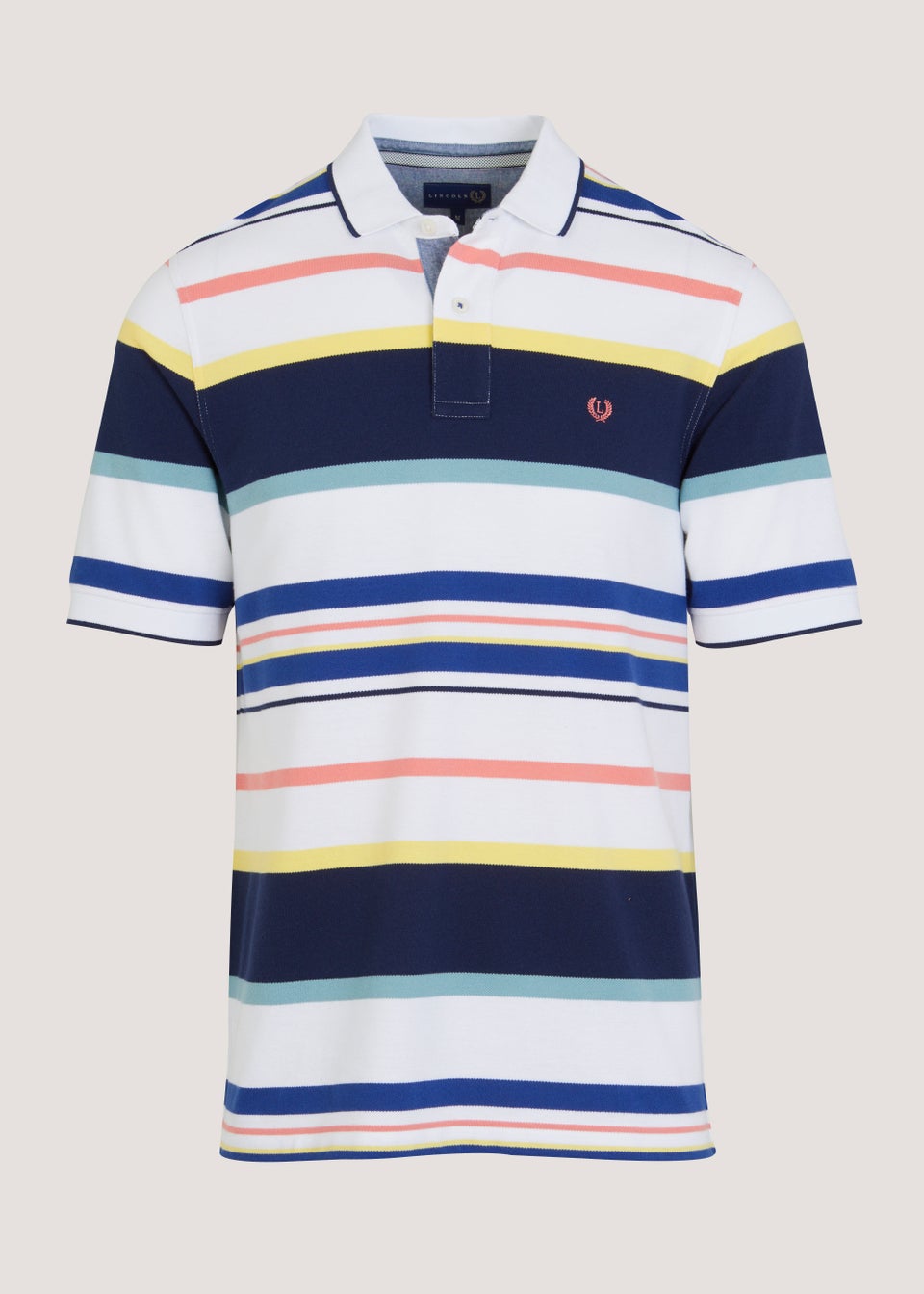 Lincoln White Stripe Oxford Polo Shirt