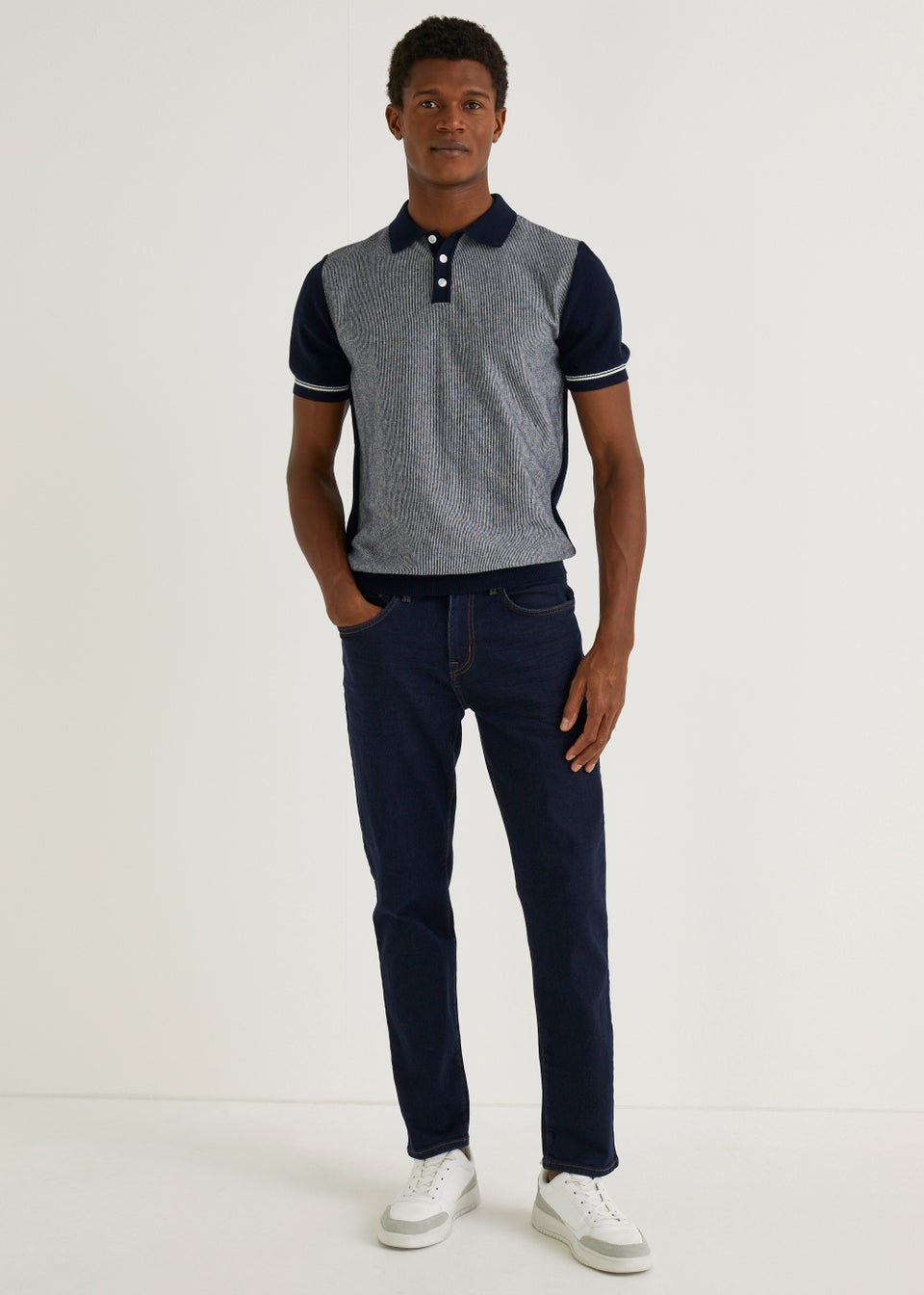 Navy Birdseye Polo Shirt