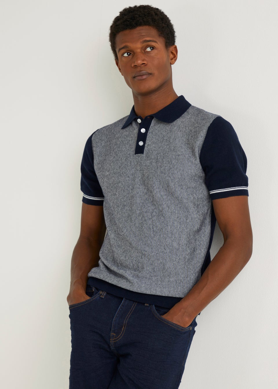 Navy Birdseye Polo Shirt