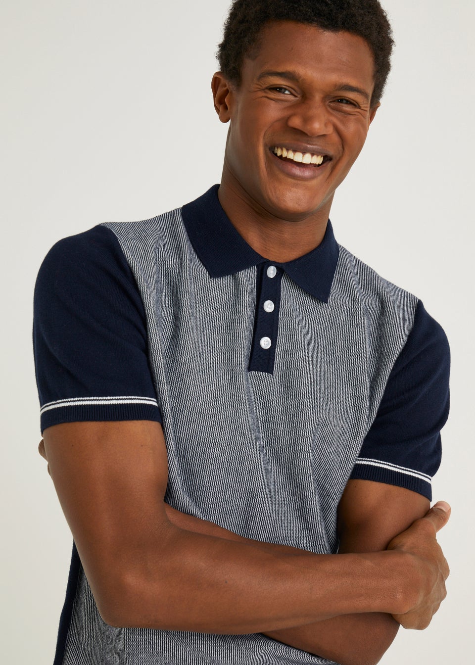Navy Birdseye Polo Shirt