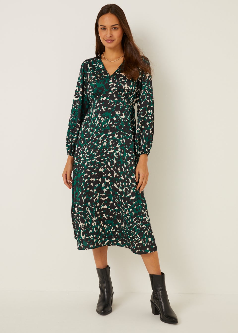 Matalan green animal print dress online