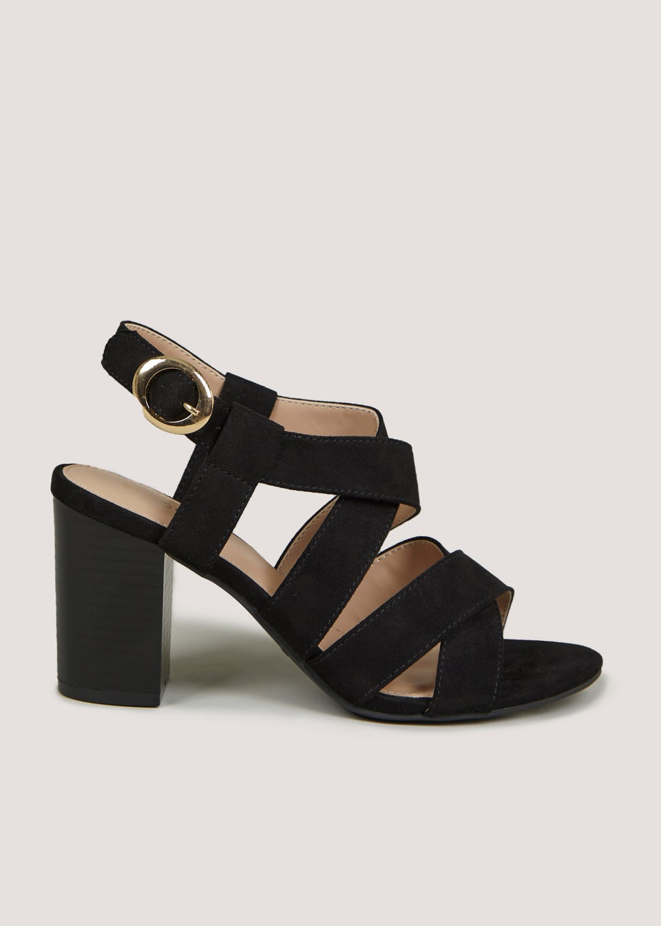 Et Vous Black Stacked Heels Matalan