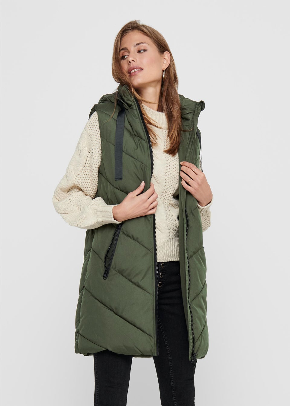 JDY Skylar Green Waistcoat