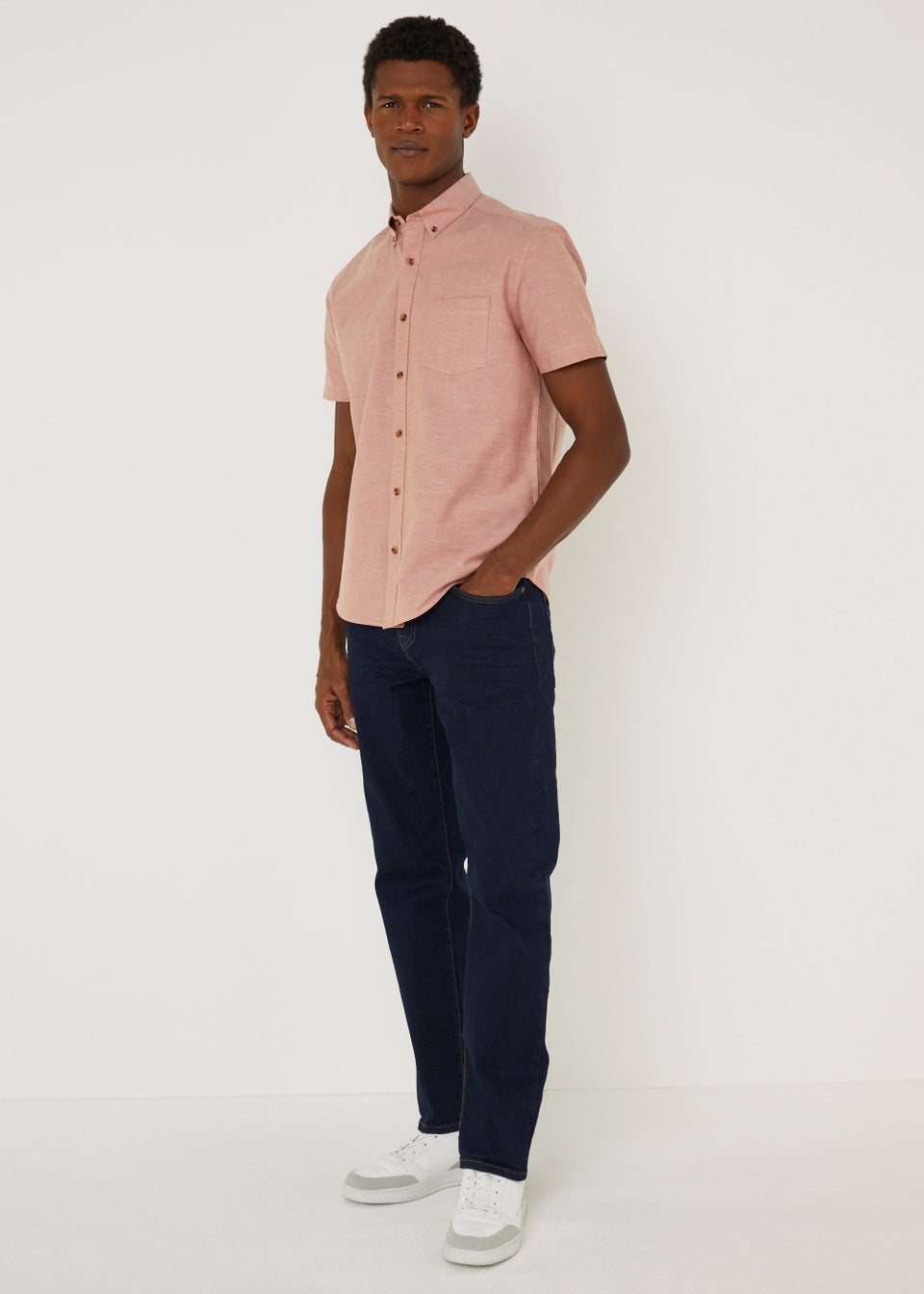 Rust Short Sleeve Oxford Shirt