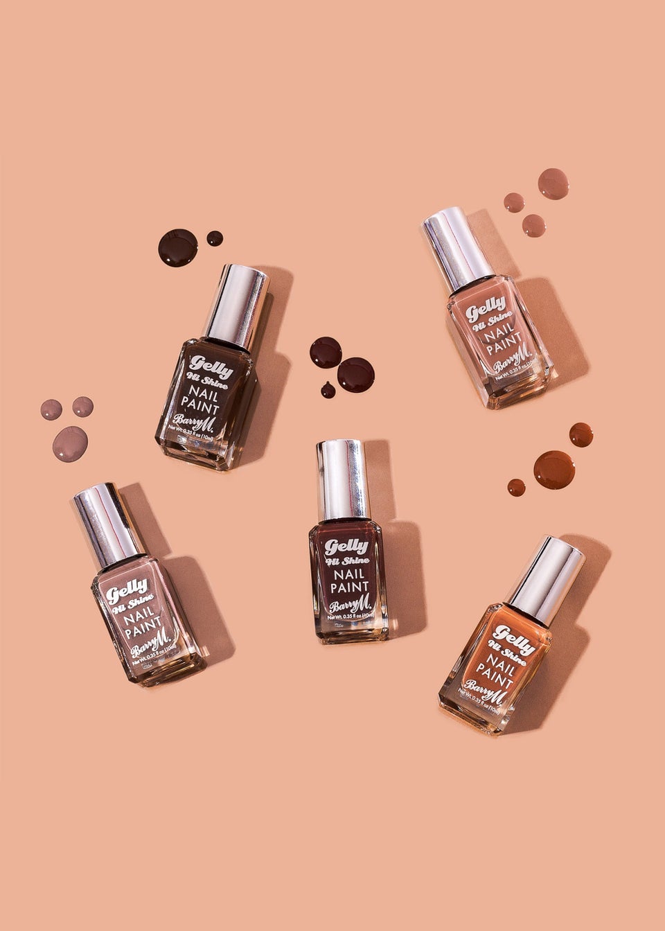 Barry M Gelly Hi Shine Nail Paint - Cappuccino (10ml)