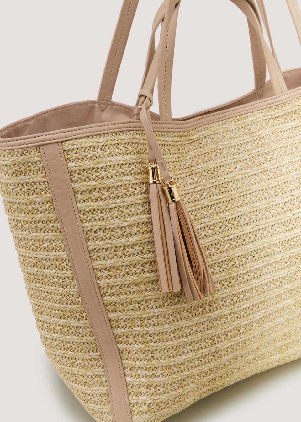Natural Tassel Tote Bag