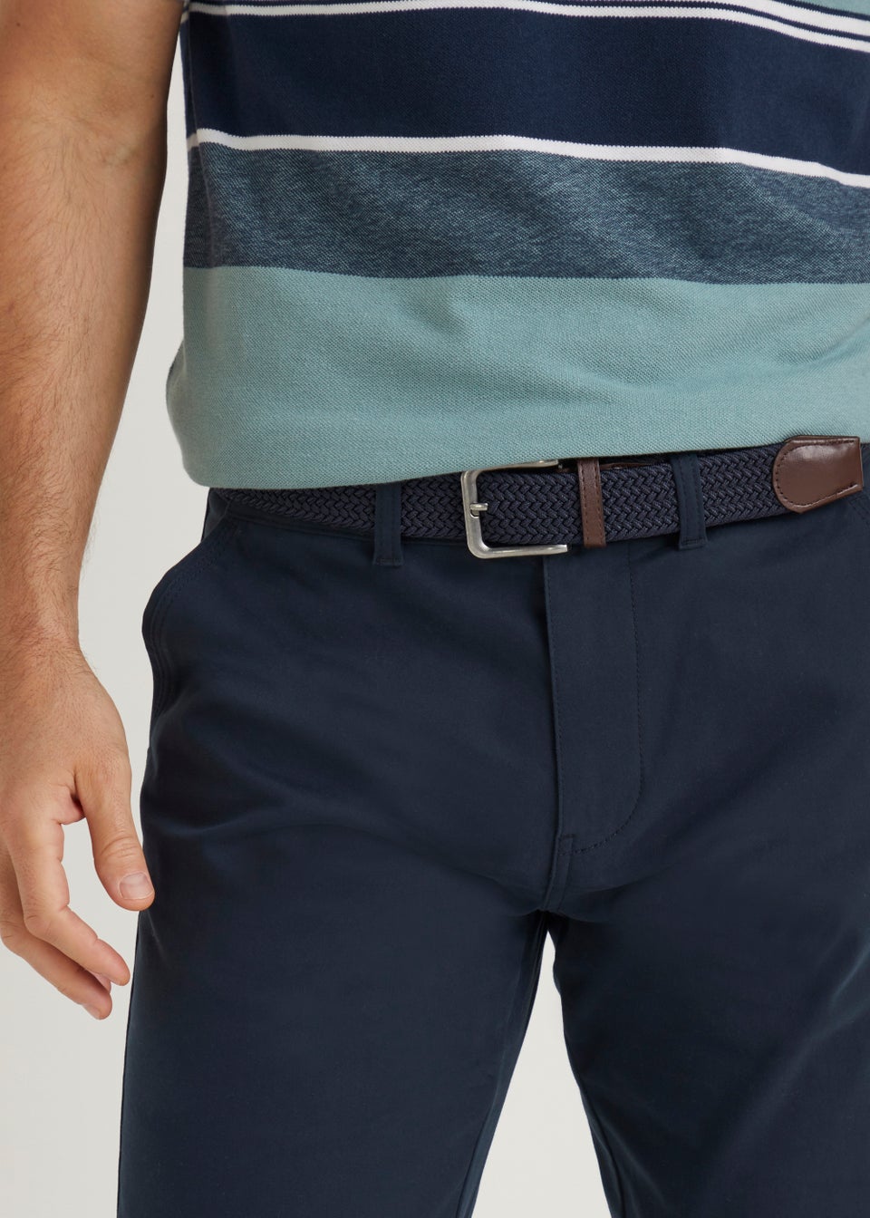 Lincoln Navy Belted Chinos