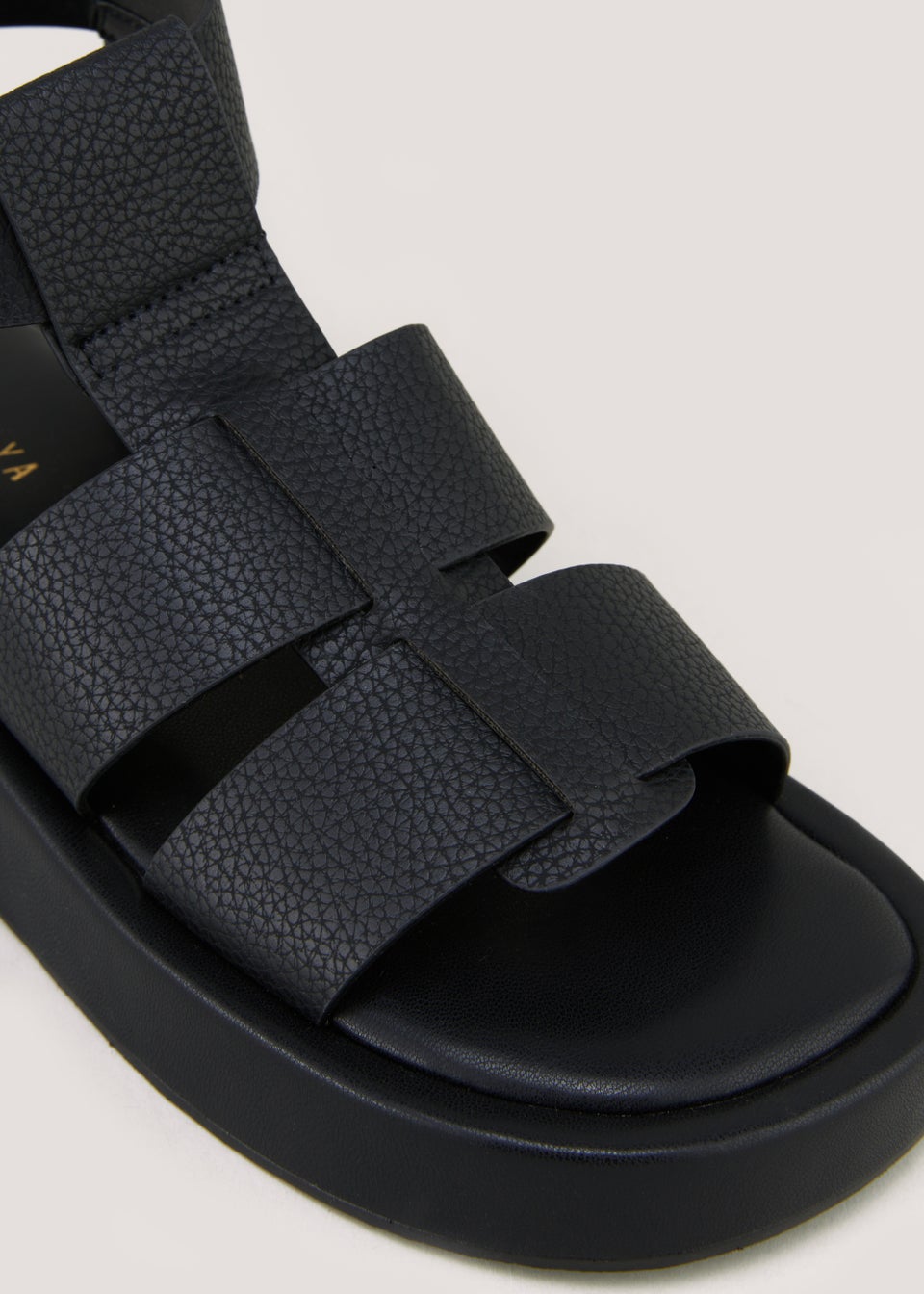 Black Caged Gladiator Sandals Matalan