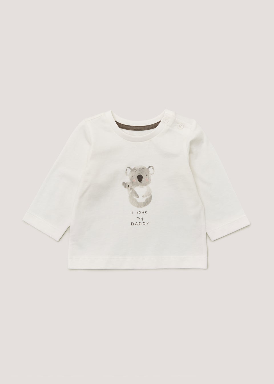 Baby Cream I Love My Daddy Long Sleeve T-Shirt (Newborn-23mths)
