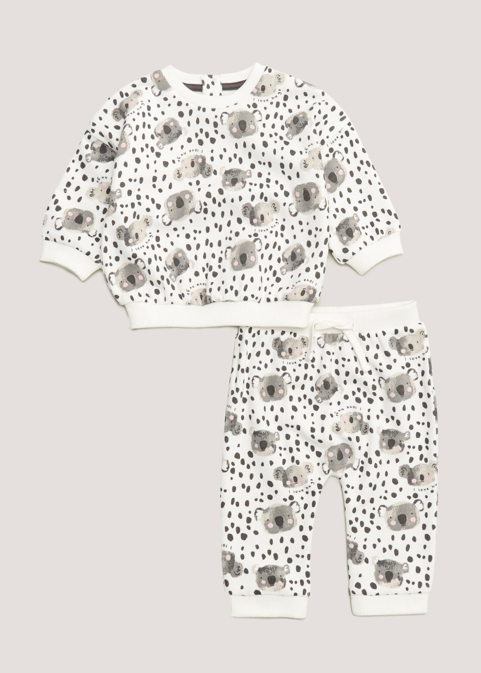 Baby Cream Koala Sweatshirt Set Newborn 23mths